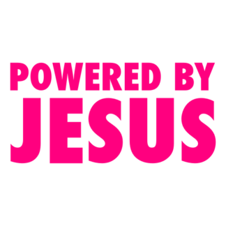 Powered By Jesus Decal (Hot Pink)